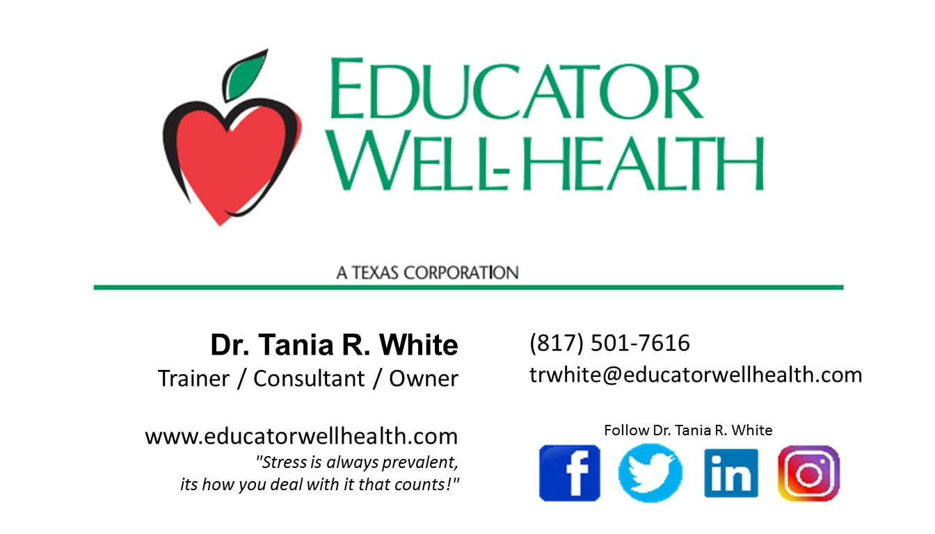 Educator Well-Health business card — front